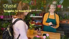  Presentation with cashless - Theme enhanced with customer-pays-cashless-with-credit background and a tawny brown colored foreground