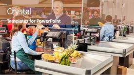  Presentation with customer verification - Cool new presentation design with customer-pays-his-purchase backdrop and a coral colored foreground