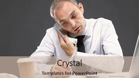  Presentation with writing - Presentation theme featuring customer relations management - young businessman writing something while background and a soft green colored foreground