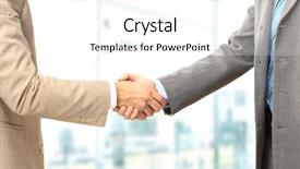  Presentation with hand shake - Amazing slides having customer relationship - business men hand shake backdrop and a white colored foreground