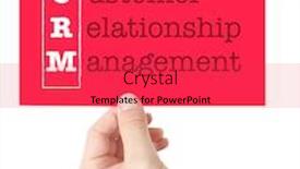  Presentation with management - PPT theme having customer-relationship-management-explained background and a red colored foreground
