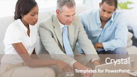  Presentation with salesman - PPT layouts with  taxes - tax concept with a wooden background and a gray colored foreground