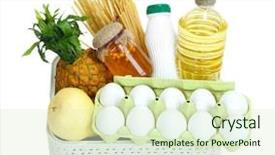  Presentation with corporate gifting and promotional products - Audience pleasing presentation design consisting of customer requirements - box with products isolated backdrop and a soft green colored foreground