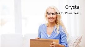  Presentation with transportation - Slides consisting of customer return - transportation post and people concept background and a sky blue colored foreground