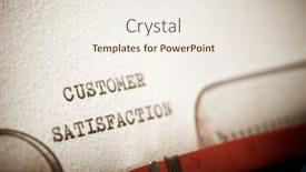  Presentation with customer satisfaction - Slides with customer-satisfaction-text-written background and a sky blue colored foreground