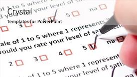  Presentation with questionnaire - Slide deck with customer satisfaction with checkbox background and a white colored foreground