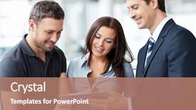  Presentation with customer service - Slides enhanced with customer service - seller and buyer background and a coral colored foreground