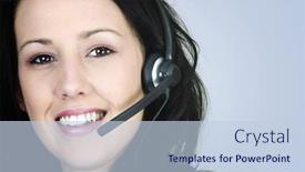  Presentation with customer service - PPT layouts featuring customer service agent background and a lemonade colored foreground