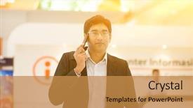  Presentation with indian - Audience pleasing PPT layouts consisting of customer service airlines - asian indian businessman walking backdrop and a gold colored foreground