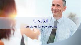  Presentation with five star hotel for client - Cool new PPT layouts with customer service banks - closeup handshake manager and client backdrop and a sky blue colored foreground