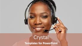  Presentation with african people - Beautiful slide set featuring customer-service-communication-and-people backdrop and a coral colored foreground