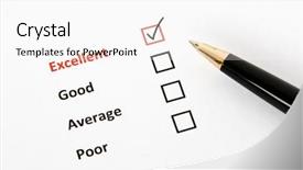 Presentation with excellent customer service - Presentation theme consisting of customer service excellent rating - questionnaire background and a white colored foreground