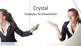  Presentation with call center management - Theme with customer service free - call center assistant responding background and a white colored foreground