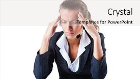  Presentation with female singers jazz - Presentation theme with customer service free - female helpdesk operator on white background and a light gray colored foreground