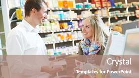  Presentation with office ergonomics man worker exercising - Audience pleasing presentation theme consisting of customer service healthcare - cheerful pharmacist chemist man worker backdrop and a coral colored foreground