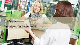  Presentation with medical pharmacy - Amazing PPT layouts having customer service healthcare - pharmacist suggesting medical drug backdrop and a soft green colored foreground