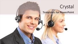  Presentation with customer service - Presentation theme with design - view of the table graphic background and a lemonade colored foreground.