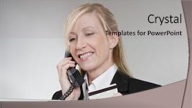  Presentation with health care customer service - Audience pleasing PPT layouts consisting of customer service representative holding blank backdrop and a  colored foreground