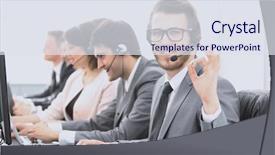  Presentation with customer service and professionalism - Amazing presentation having customer service representative with headset backdrop and a sky blue colored foreground