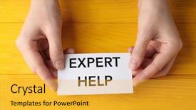  Presentation with elderly care helping hands - PPT layouts having customer service week - female hands holding card background and a yellow colored foreground