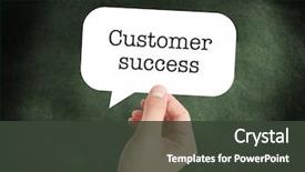  Presentation with story - Colorful presentation theme enhanced with customer success written backdrop and a dark gray colored foreground