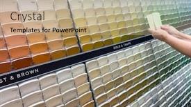  Presentation with sample - Slide deck enhanced with customer-views-paint-swatches background and a coral colored foreground