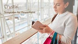  Presentation with mall - Slide deck having customer-worried-looking background and a lemonade colored foreground