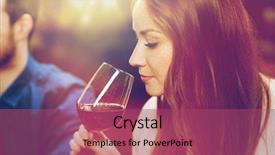  Presentation with holidays - Beautiful PPT theme featuring customers event - leisure drinks degustation people backdrop and a violet colored foreground