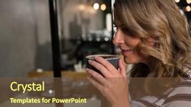  Presentation with perception - Presentation with customers perception - beautiful woman having black coffee background and a tawny brown colored foreground