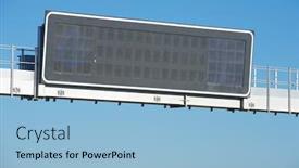  Presentation with signal - PPT theme with customizable-signal-on-a-highway background and a light blue colored foreground