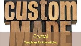  Presentation with custom - Presentation with customize services - custom made - isolated text background and a tawny brown colored foreground