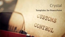  Presentation with control - Presentation design featuring customs-control-text-written background and a lemonade colored foreground