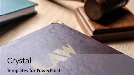  Presentation with immigration law - Slide deck having customs immigrations - law book and gavel background and a light gray colored foreground