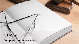  Presentation with immigration - Audience pleasing PPT layouts consisting of customs immigrations - notebook and glasses on table backdrop and a light gray colored foreground