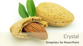  Presentation with almond - Colorful presentation enhanced with cut almond backdrop and a blonde colored foreground