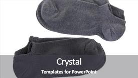  Presentation with ankle - Slide deck having cut ankle socks in simple background and a dark gray colored foreground