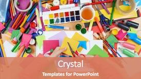  Presentation with cut - Cool new slide set with cut applique top view art backdrop and a coral colored foreground