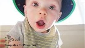  Presentation with cut - Theme enhanced with cut-boy-with-a-hat background and a mint green colored foreground