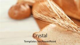  Presentation with eeven cut nyadi historical and factual ingris 10 - Colorful presentation theme enhanced with cut bread and wheat spikes backdrop and a  colored foreground
