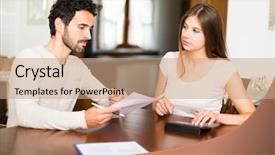  Presentation with together in christ - Amazing slide deck having cut cost calculator - couple calculating their expenses together backdrop and a coral colored foreground