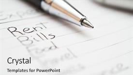  Presentation with optometrist ophthalmology ophthalmologist concept - Colorful slide set enhanced with cut cost calculator - household expenses concept backdrop and a white colored foreground