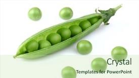  Presentation with peas - Cool new presentation theme with broken piggy bank with cash and coins on wooden background backdrop and a tawny brown colored foreground