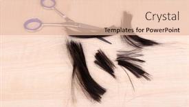  Presentation with cut - Amazing presentation having cut-hair-and-scissors backdrop and a lemonade colored foreground