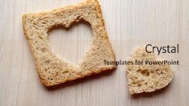  Presentation with break up broken heart - Theme with cut in shape of heart background and a soft green colored foreground