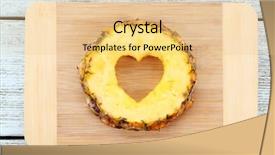  Presentation with heart shape from natural tree - Audience pleasing presentation theme consisting of cut in shape of heart backdrop and a lemonade colored foreground