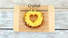  Presentation with shape heart - Presentation design enhanced with cut in shape of heart background and a lemonade colored foreground