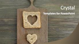  Presentation with shape heart - Beautiful theme featuring cut in shape of heart backdrop and a gray colored foreground