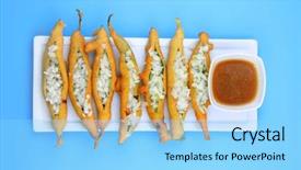  Presentation with south indian food - Theme featuring cut onions famous south indian background and a light blue colored foreground