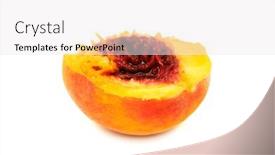  Presentation with cut - Theme with cut-peach-with-a-stone background and a white colored foreground