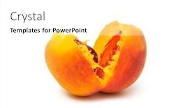 Presentation with cut - Cool new PPT theme with cut-peach-with-a-stone backdrop and a white colored foreground
